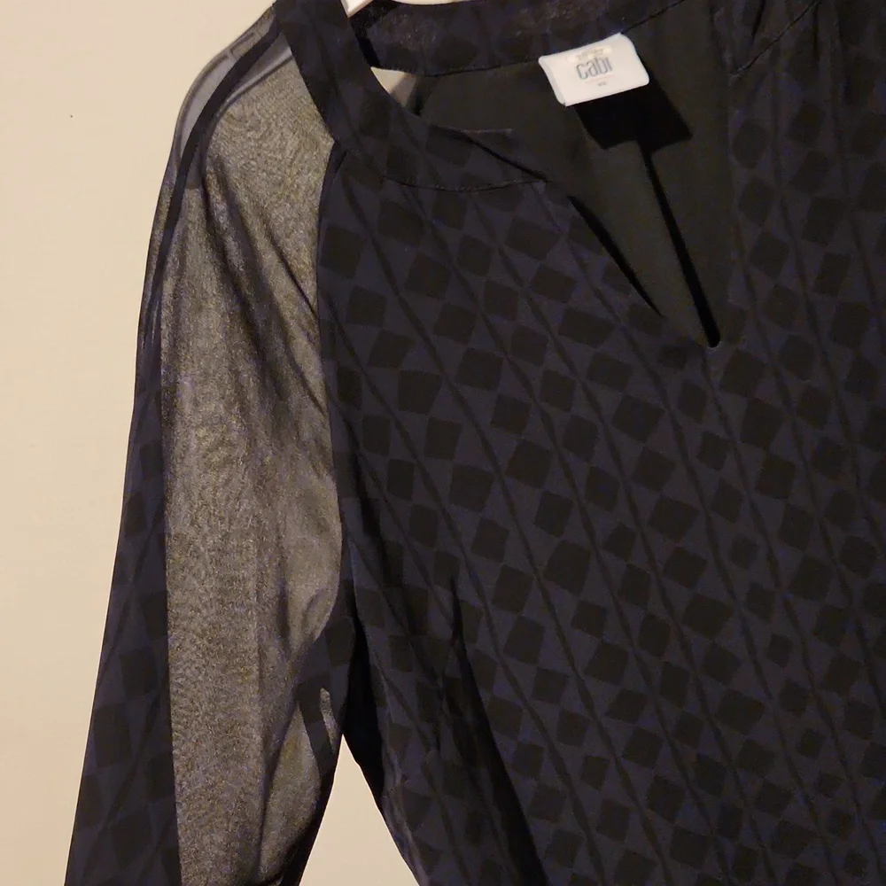❤️ CABI DIAMOND PRINT HARLEQUIN TUNIC SHIFT DRESS, XS - Picture 7 of 9